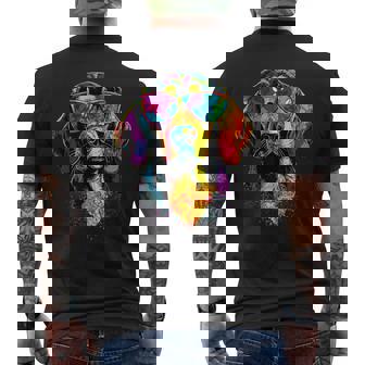 サングラスをかけたビーグル ビーグル子犬 かわいい イングリッシュビーグル メンズTシャツ バックプリント - Kawaiitshirt