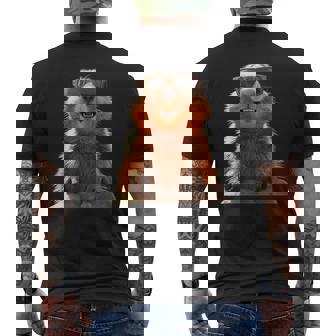 サングラスをかけたマーモット 齧歯類 地リス マーモット メンズTシャツ バックプリント - Kawaiitshirt