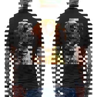 サングラスをかけたラブラドール・レトリバー 愛犬ラブラドール メンズTシャツ バックプリント - Kawaiitshirt