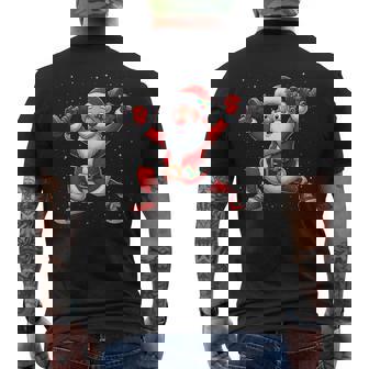 サンタ ウエイトリフティング ジム トレーニング クリスマス フィットネス メンズTシャツ バックプリント - Kawaiitshirt