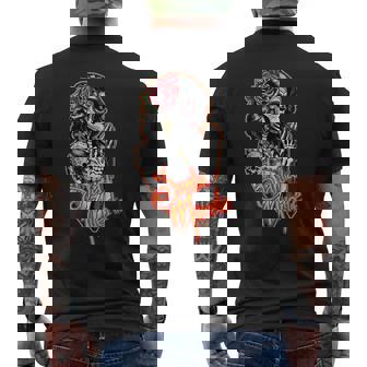 サンタ・ムエルテ・カトリーナ・カラベラ メンズTシャツ バックプリント - Kawaiitshirt