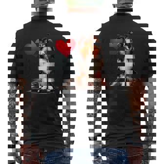 シェルティ・ドッグ・ママ、シェットランド・シープドッグ・ママ メンズTシャツ バックプリント - Kawaiitshirt