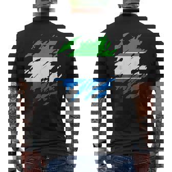 シエラレオネの国旗シエラレオネ メンズTシャツ バックプリント - Kawaiitshirt