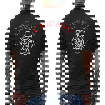 シカゴ イリノイ 消防士 消防士 消防士 メンズTシャツ バックプリント - Kawaiitshirt