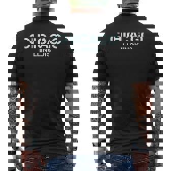 シカゴイリノイ大学-大学、学校 シカゴ メンズTシャツ バックプリント - Kawaiitshirt