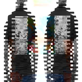 シドニーオペラハウスと南国の自然 メンズTシャツ バックプリント - Kawaiitshirt