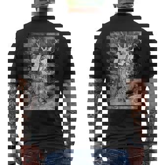 シナイ山から降りてくるモーゼ ギュスターヴ・ドーレ 聖書芸術 メンズTシャツ バックプリント - Kawaiitshirt