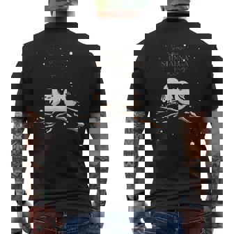 シマエナガ 雪の妖精 北海道 日本の野鳥 メンズTシャツ バックプリント - Kawaiitshirt