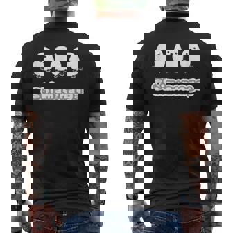 シマエナガ『ともだち』白い鳥【どうぶつフレンズ】動物 ゆるくて かわいい イラスト メンズTシャツ バックプリント - Kawaiitshirt