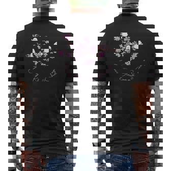 シマエナガと桜の木 シマエナガと桜の花 満開の桜 日本の美しい風景 また冬に会おうね メンズTシャツ バックプリント - Kawaiitshirt