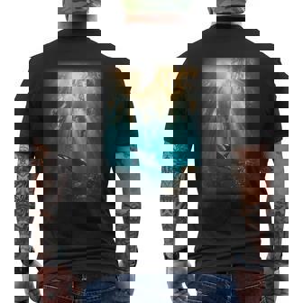 シャチが特徴的なシャチ。 メンズTシャツ バックプリント - Kawaiitshirt