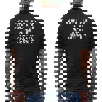 シャットアップしてスクワット。 メンズTシャツ バックプリント - Kawaiitshirt