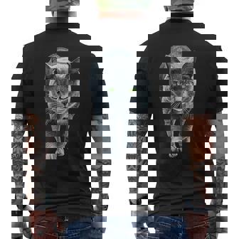 シャルトリュー メンズTシャツ バックプリント - Kawaiitshirt