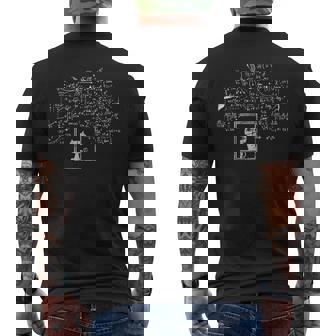 シュレディンガーの箱に入った猫 量子物理学者 理科 メンズTシャツ バックプリント - Kawaiitshirt