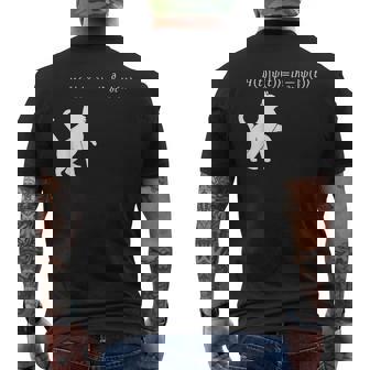 シュロディンガース 猫方程式物理学 オタク物理学 科学 メンズTシャツ バックプリント - Kawaiitshirt