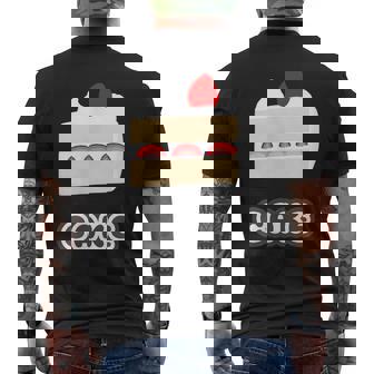 ショートケーキ『スイーツ ポップ』苺 イチゴのケーキ お菓子 おやつ 面白い かわいい メンズTシャツ バックプリント - Kawaiitshirt