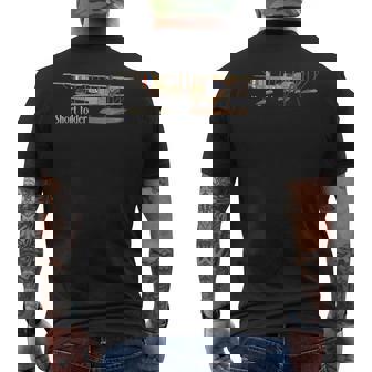 ショートフォルダー イギリス Ww1 複葉機 水上機 ボンバー図 メンズTシャツ バックプリント - Kawaiitshirt