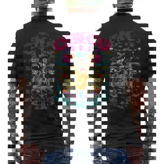 シンコ・デ・マヨ ギターを弾く骸骨 メキシコ・フィエスタ メンズTシャツ バックプリント - Kawaiitshirt