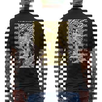 シンセサイザー テクノ 音楽 面白い サムライ シンセサイザー メンズTシャツ バックプリント - Kawaiitshirt