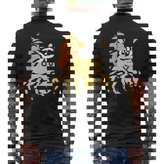 シンプルでかわいいミニマリストの甲殻類のリトル・ハーミット・バーナード メンズTシャツ バックプリント - Kawaiitshirt