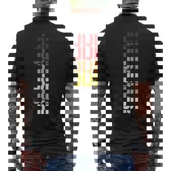 ジジのおじいちゃんが日本語でジジにちなんだカラフルな名前 メンズTシャツ バックプリント - Kawaiitshirt