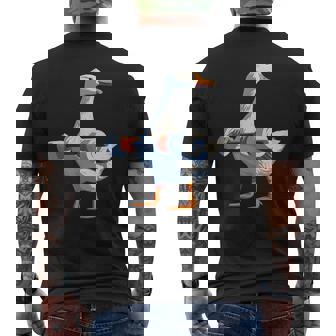 ジムダックグースウェイトリフティング ストロングコアワークアウト メンズTシャツ バックプリント - Kawaiitshirt