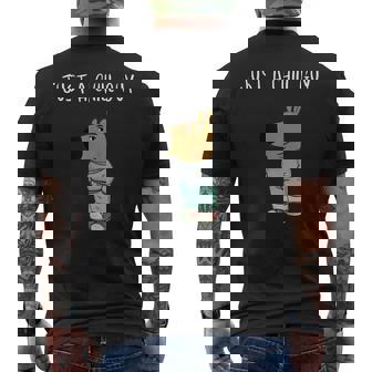 ジャスト・ア・チル・ガイ・ファニー・ミーム メンズTシャツ バックプリント - Kawaiitshirt