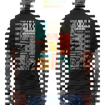 ジャズ音楽-レトロヴィンテージピアノジャズ メンズTシャツ バックプリント - Kawaiitshirt