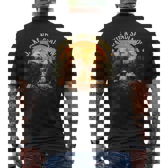 ジャッキーとシャドウ ハクトウワシビンテージ野生動物 自然 メンズTシャツ バックプリント - Kawaiitshirt