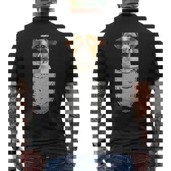 ジャックラッセルテリア Jrt チェストバッグ ポケットドッグオーナー メンズTシャツ バックプリント - Kawaiitshirt