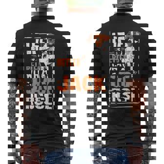 ジャック・ラッセル・テリア 犬所有者へのギフト メンズTシャツ バックプリント - Kawaiitshirt