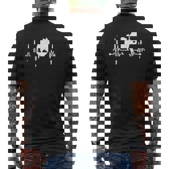 ジャパニーズ・スピッツ・ハートビート・ドッグ・ラバー メンズTシャツ バックプリント - Kawaiitshirt