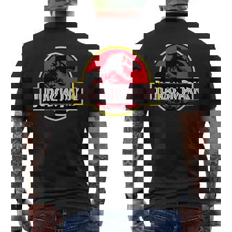 ジュラシックパークのロゴ 公式ライセンス商品。 メンズTシャツ バックプリント - Kawaiitshirt