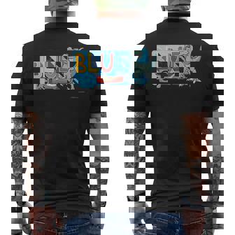 ジュラシック・ワールド Blue Cute Illustlation メンズTシャツ バックプリント - Kawaiitshirt