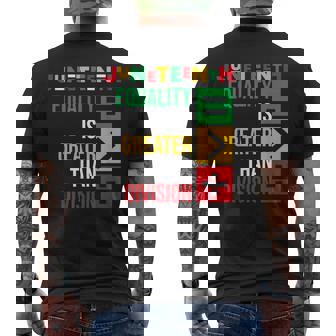 ジューンティーンスの平等は分裂よりも大きい メンズTシャツ バックプリント - Kawaiitshirt