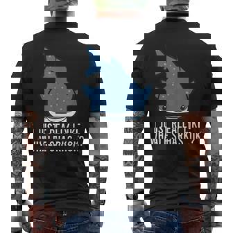 ジンベエザメが本当に好きだよ？かわいいジンベイザメ メンズTシャツ バックプリント - Kawaiitshirt