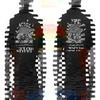 スカウトキャンプボーイハイキングスカウトでlife Is Better メンズTシャツ バックプリント - Kawaiitshirt