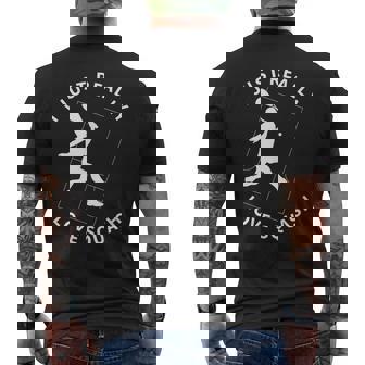 スカッシュプレーヤー I Just Really Lovequash メンズTシャツ バックプリント - Kawaiitshirt