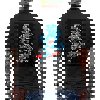 スクリーミング スケートボードハンド メンズTシャツ バックプリント - Kawaiitshirt