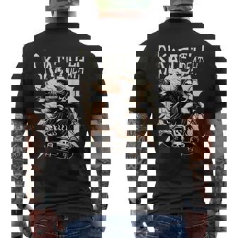 スケーター スケルトンデザイン メンズTシャツ バックプリント - Kawaiitshirt