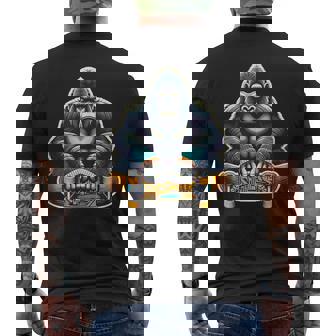 スケートボード ゴリラ L1 メンズTシャツ バックプリント - Kawaiitshirt
