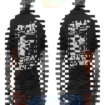 スタックオーバーフローを助ける メンズTシャツ バックプリント - Kawaiitshirt