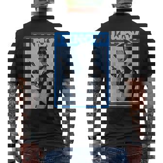 スター・ウォーズ クラシック ハン・ソロ I Know You Love Me ポスター メンズTシャツ バックプリント - Kawaiitshirt