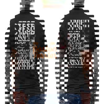 ストレスド・ブレスド・オブセスド・ボストン・テリア メンズTシャツ バックプリント - Kawaiitshirt