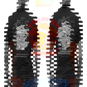 ストレンジャー・シングス サーファーボーイ ピザ広告 ホットデリバリー ヴィンテージ メンズTシャツ バックプリント - Kawaiitshirt