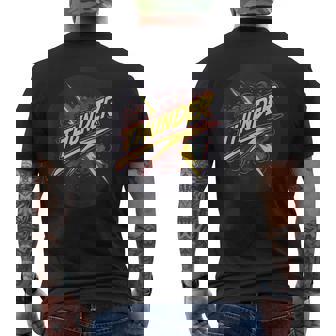 ストームファンのためのクールなサンダーステートメント衣装。 メンズTシャツ バックプリント - Kawaiitshirt