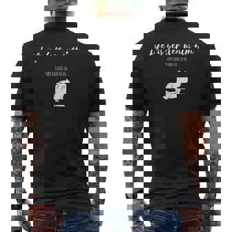 スナネズミがいると人生はもっと良い メンズTシャツ バックプリント - Kawaiitshirt