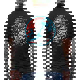 スニーカーヘッドバスケットボールファン メンズTシャツ バックプリント - Kawaiitshirt