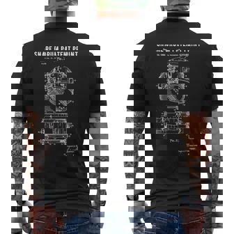 スネアドラム特許プリント 1963年 ビンテージ特許ミュージックアート メンズTシャツ バックプリント - Kawaiitshirt