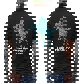 スピノサウルスの恐竜デザイン。 メンズTシャツ バックプリント - Kawaiitshirt